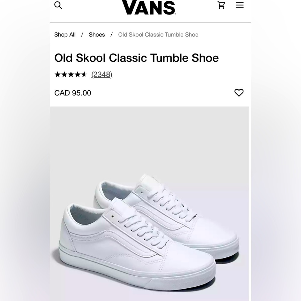 Vans - old school classic- size 8.5 W